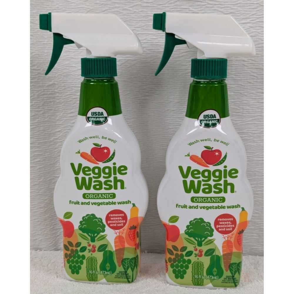 Veggie Wash - Organic - 16 fl oz - Fruit & Vegetable Wash Spray - 2 Pack